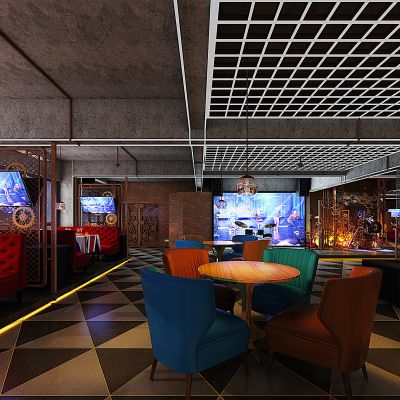 工业风酒吧，音乐酒吧，特色酒吧，朋克酒吧，机械酒吧，酒吧用品