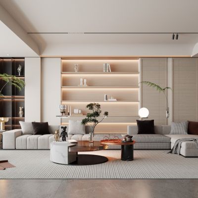 现代风格的客厅