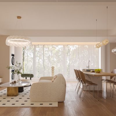 现代奶油客餐厅