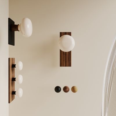 侘寂，中古，壁灯，原木