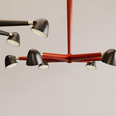 吊灯，现代，橘红色，时尚