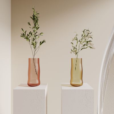 轻奢，水培，植物，玻璃瓶