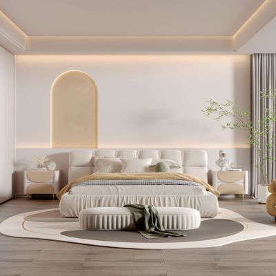 现代奶油风卧室