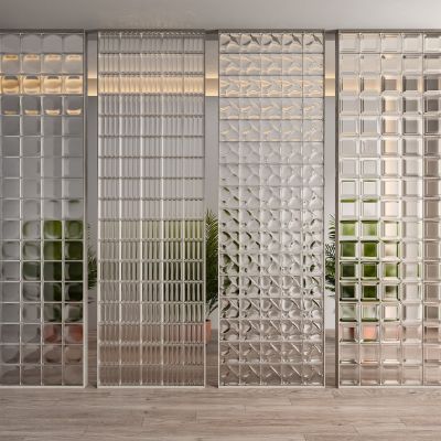 玻璃砖屏风 隔断