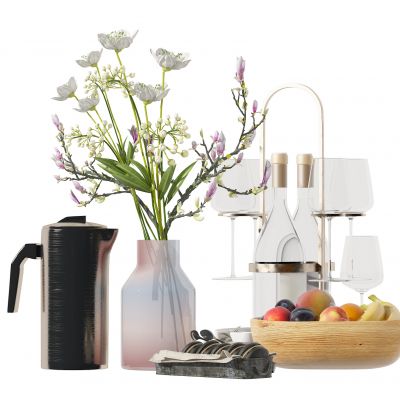 花瓶花艺摆件3D模型