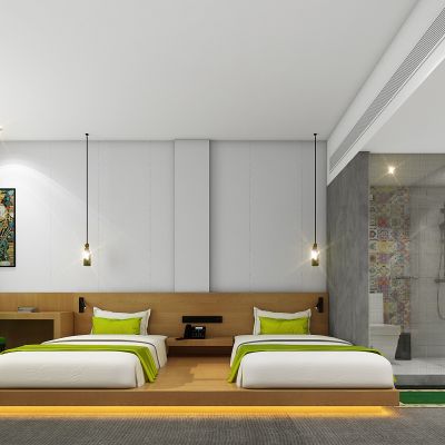 侘寂风酒店客房，废土风酒店客房，低成本酒店客房，特色主题酒店客房