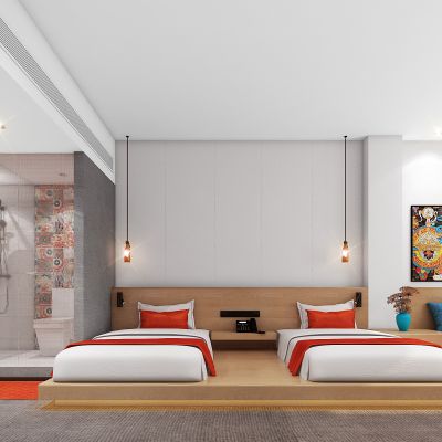 侘寂风酒店客房，废土风酒店客房，低成本酒店客房，特色主题酒店客房