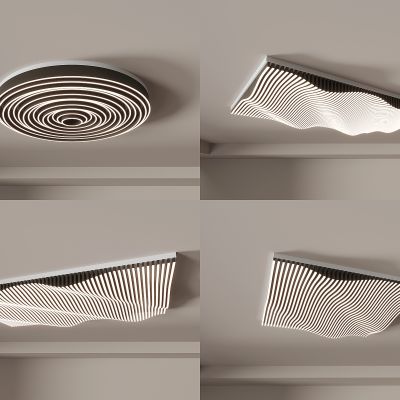 现代简约卧室灯   高端大气客厅灯    吸顶灯   方形灯 圆形灯具组