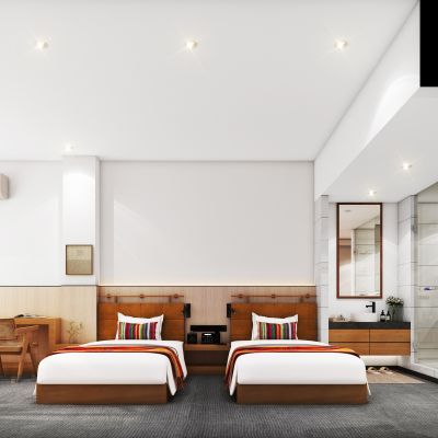 侘寂风酒店客房，废土风酒店客房，低成本酒店客房，特色酒店客房，民宿招待所