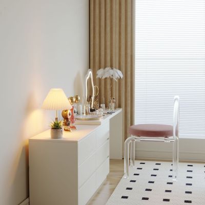 奶油风梳妆台 化妆台