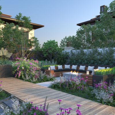 现代庭院景观3D模型