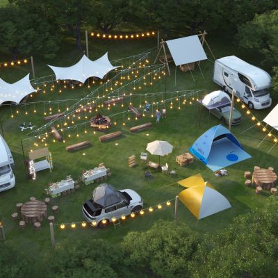 现代露营基地小品3D模型