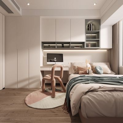 现代儿童房，儿童房，女孩房