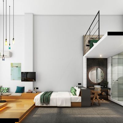 侘寂风酒店客房，废土风酒店客房，低成本酒店客房，特色酒店客房，民宿招待所