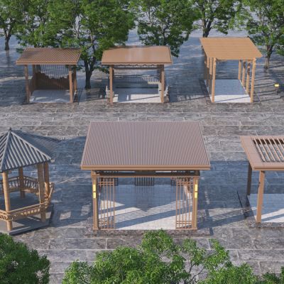 新中式凉亭 亭子组合