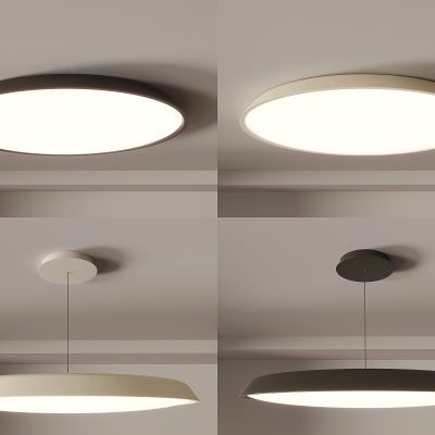 卧室灯 主卧吸顶灯 现代简约过道灯 超薄客厅灯3d模型组合