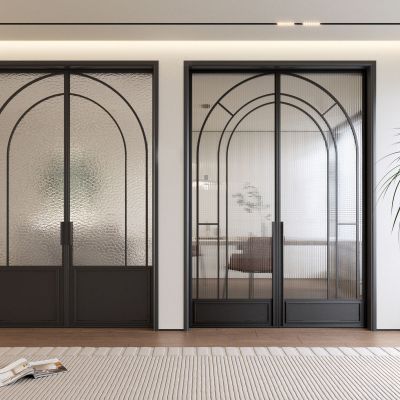 法式玻璃门 双开门