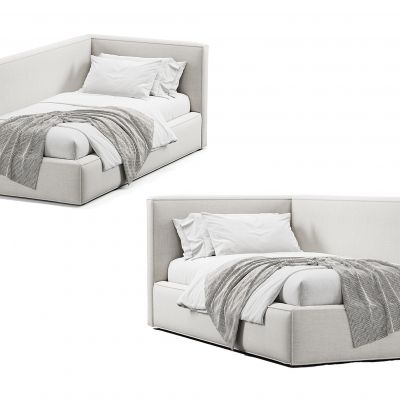 现代简约单人床