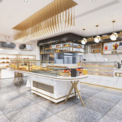 现代甜品面包店