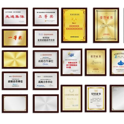 现代奖牌_荣誉证书