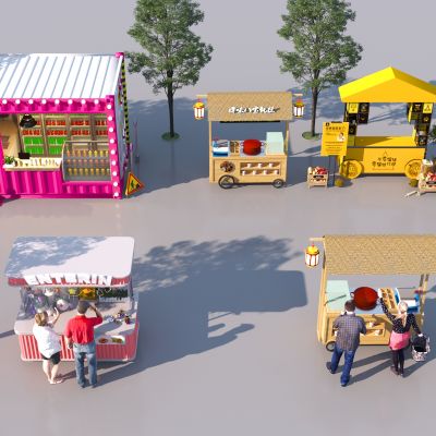 现代售卖亭3D模型