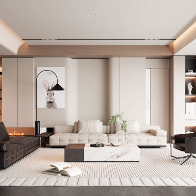 现代风格的客厅