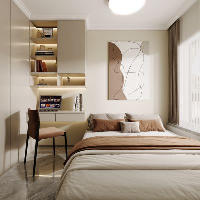 现代卧室，卧室