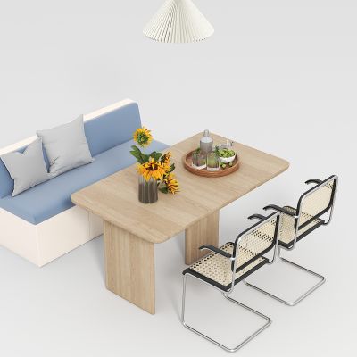 侘寂奶油风餐桌椅组合