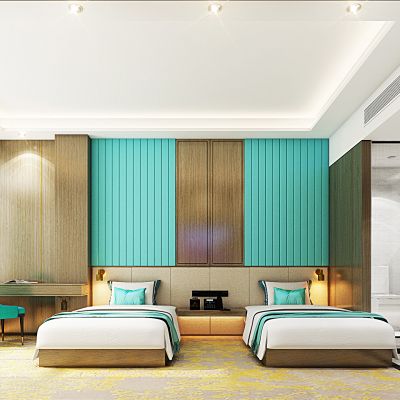 现代酒店客房，酒店客房，商务酒店客房，酒店家具用品，酒店饰品