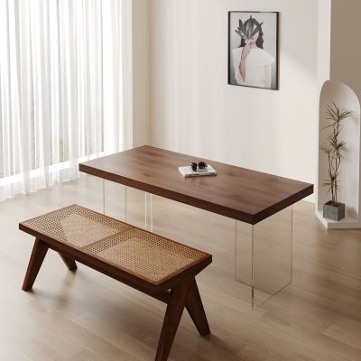 现代实木餐桌餐桌长椅