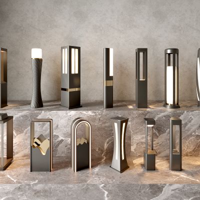 现代景观灯 现代户外灯 草坪灯 草地路灯 花园室外落地灯 庭院灯3D模型