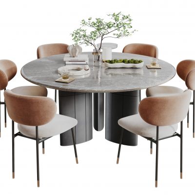 现代餐桌椅组合