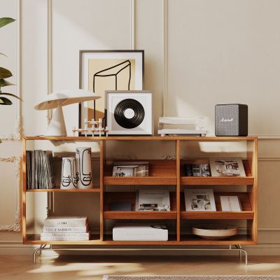 现代原木色储物柜 餐边柜