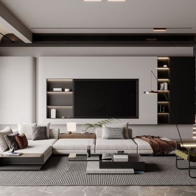 高级灰客厅