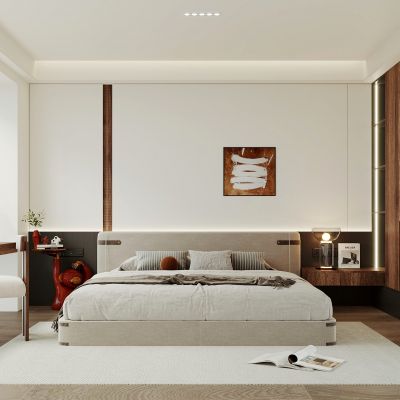 侘寂，中古，卧室，书桌椅