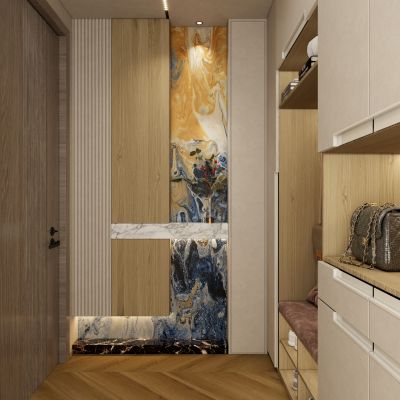 轻奢风岩板玄关