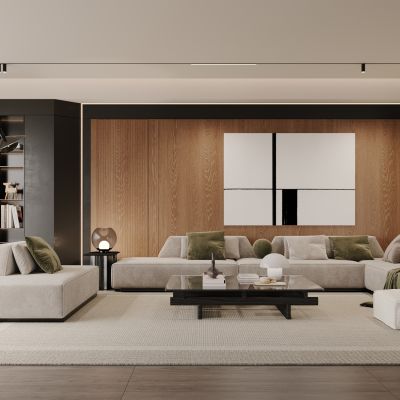 侘寂，中古，客厅