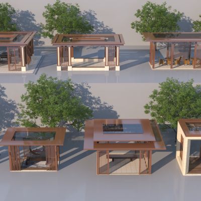 新中式景观亭子 廊架