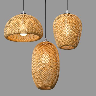 北欧简约藤编吊灯