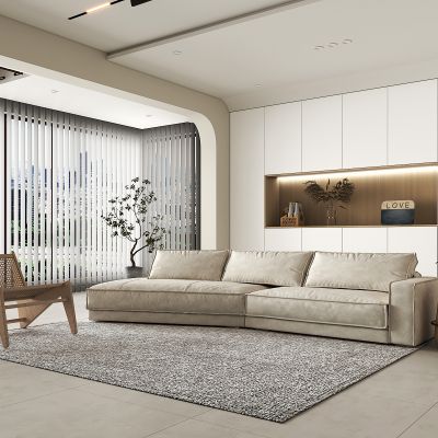 多人沙发，藤编休闲椅，边几组合