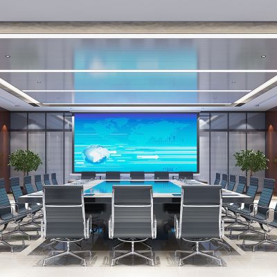 现代会议室3D模型