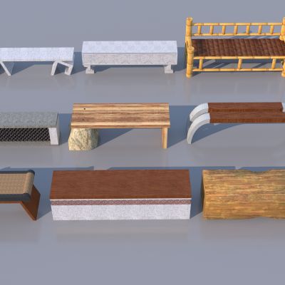 中式景观座椅 石椅