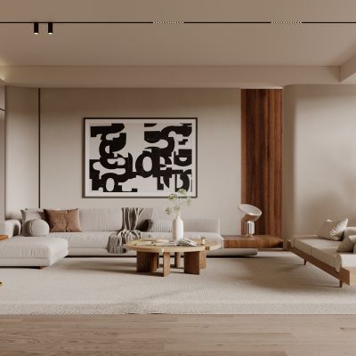 侘寂，中古，客厅，沙发组合