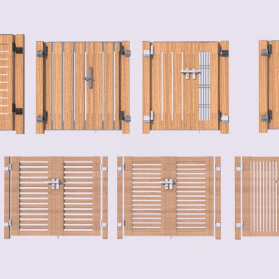 现代庭院门3D模型
