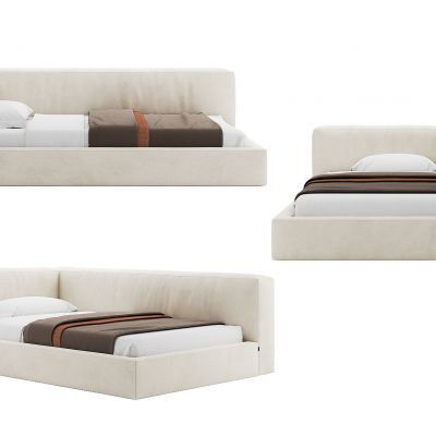 现代简约单人床