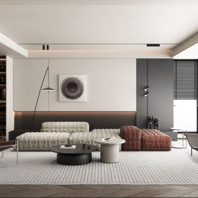 现代风格的客厅