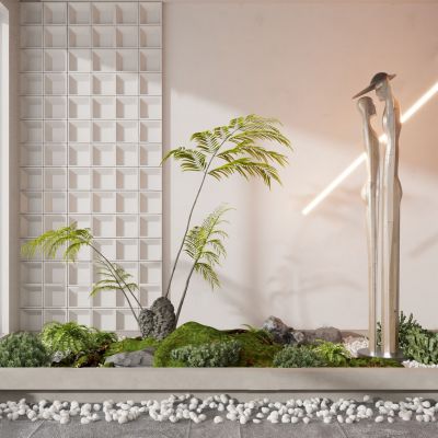 绿植景观 景观小品 植物堆