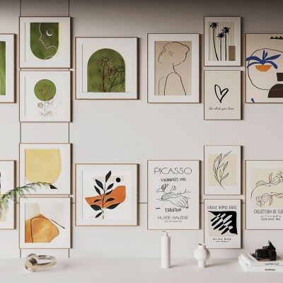 现代抽象画 装饰画 组合画