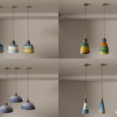 吊灯组合 单头吊灯 现代简约 餐厅吊灯 个性灯具 吧台吊灯