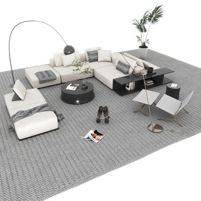 现代沙发茶几组合